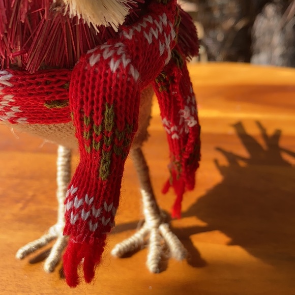 Pottery Barn Sisal, Pinecone and Twig Holiday Owl with Scarf and Burlap body 🦉 - Picture 15 of 16